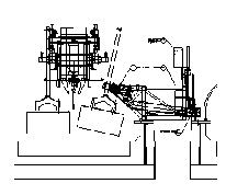 Machine for clamping, rotating and holding anodes during reduction